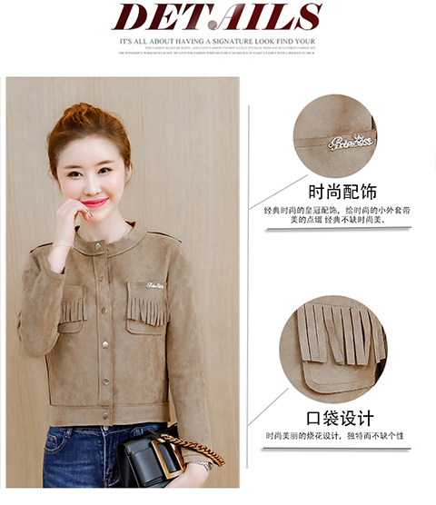 Áo khoác châu Âu 2018 thu đông mới retro áo khoác nhung hươu retro nữ hoang dã ngắn cardigan áo khoác mỏng áo khoác lửng nữ