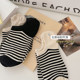 Striped socks ແມ່ຍິງ socks ຝ້າຍບໍລິສຸດ summer ບາງກິລາຍີ່ປຸ່ນຊິລິໂຄນບໍ່ລື່ນບໍ່ຕົກຕ່ໍາຕັດສັ້ນ socks ເຮືອສັ້ນ
