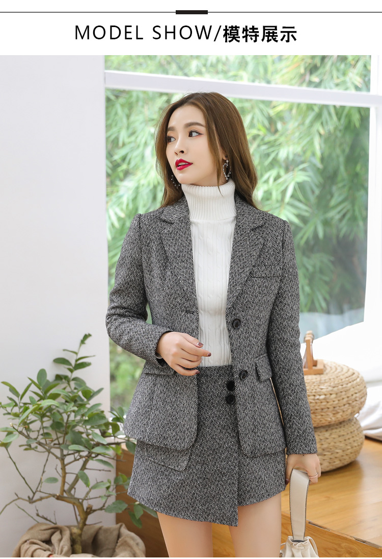 Bộ xương cá nhỏ phù hợp với nữ 2018 thu đông phiên bản mới của Hàn Quốc với kiểu dáng thon gọn thời trang áo len ngắn áo khoác nữ uniqlo