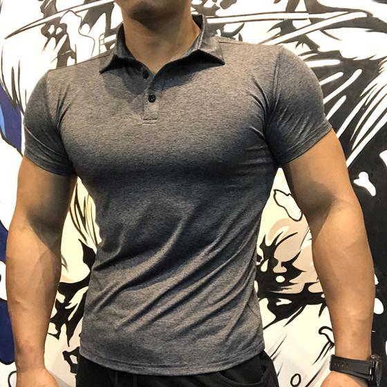 速干运动POLO衫男女短袖紧身T恤肌肉健身衣私人教练工服定制兄弟