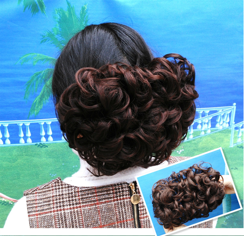 Ball hair bag wig bag middle-aged and elderly hair bag wig hair bag dish hair bag bud head