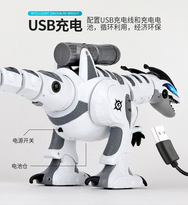 Điều khiển từ xa quá khổ đồ chơi khủng long robot thông minh sạc năng động Tyrannosaurus Rex mô phỏng cậu bé