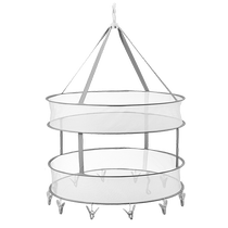 Mesh bag clothes basket for drying clothes flat special artifact for sweaters underwear clothes drying rack with multiple clips for socks