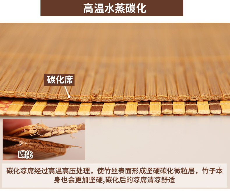 Triều đại hoàng gia chiếu tre mát tre thảm cỏ 1,8 ghế gấp ghế điều hòa nhiệt độ hai mặt ghế kép sử dụng cỏ tre mat 1.5 - Thảm mùa hè chiếu tre cao cấp