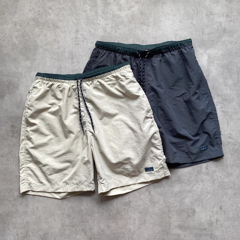 Llbean Japanese Retro Lightweight Outdoor Nylon Loose-Fitting Five-Point Shorts Casual Sports Shorts Unisex Beach Shorts