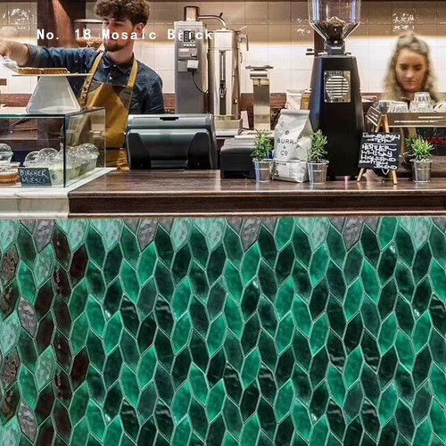 Ins net net red brick nordic темно -зеленый лист мозаичный мозаичный кирпичный кирпич