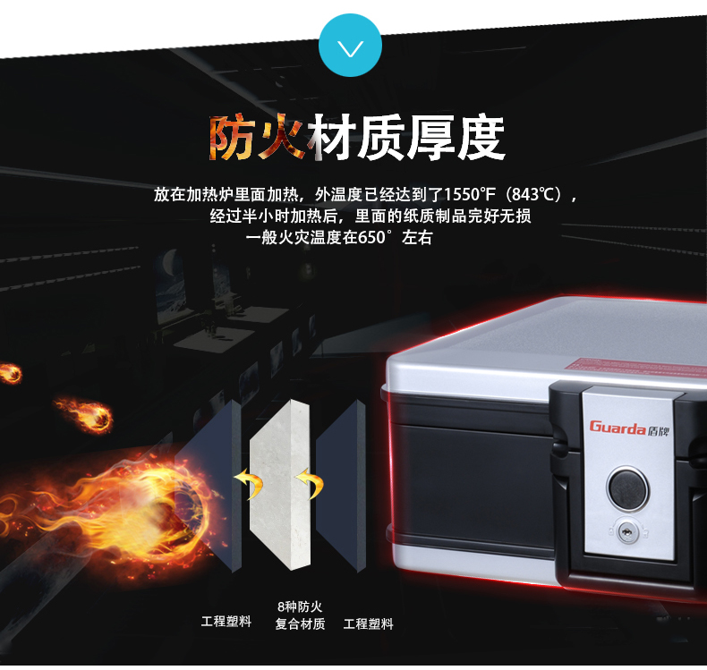 Hồng Kông Shield Ngôi nhà an toàn 2017CS Văn phòng An toàn Chứng nhận UL Tủ giấy A4 - Két an toàn