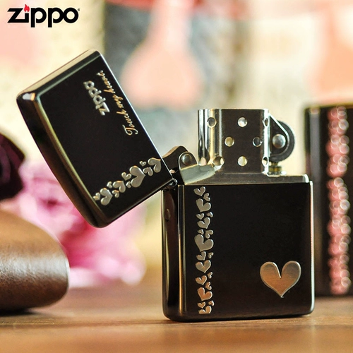zippo Подлинная более легкая подлинная Zhibao Love Formula Formula Сердце, полное подарков, чтобы отправить парня на заказ гравировки