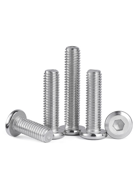 304 stainless steel flat head inverted hexagon screw flat round head bolt oblique hexagon screw M3M5M6M8