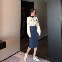 2021 spring and autumn ladies set foreign style thin two-piece casual fashion Hong Kong style dress women retro chic