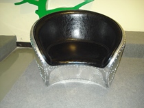 LOFT Industrial style negotiation chair aluminum leather rivets leisure single sofa chair designer chair Roman chair tooth chair