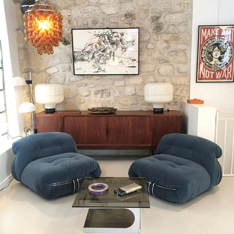 Nordic retro creative home Silent Wind Sloth River Horse Single Chair Light Lavish Casual Minimalist Designer Sofa Mix