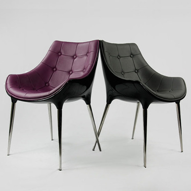 Designer Casual Diana Glass Fiber With Armrests Modern Dining Chair Hotel Leather pull buckle upscale Coffee Idea