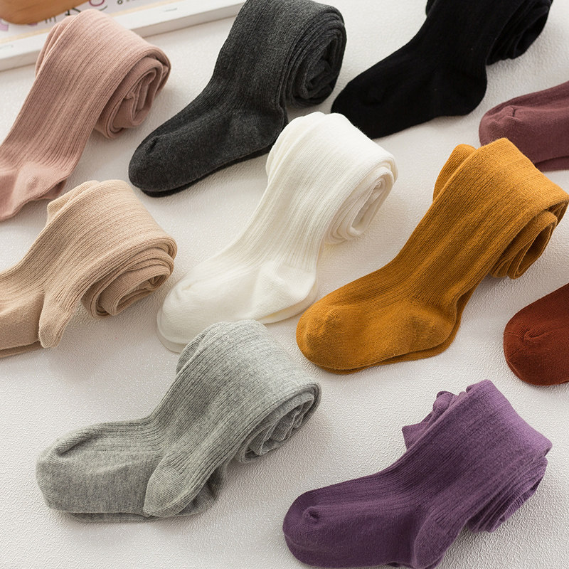 女の子用パンティストッキング、薄手タイプ、春秋用子供用レギンス、夏用白ベビーボディスーツソックス、ベビー足つきソックス。