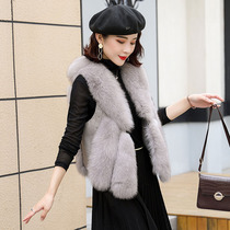 Haining 2020 autumn and winter new fox fur grass waistcoat womens short fashion young waistcoat vest jacket tide