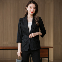 2022 Spring Summer Senior Heavy Pound Real Silk Suit Jacket Woman Pure Color Mulberry Silk Temperament Expats Slim Suit Big Card