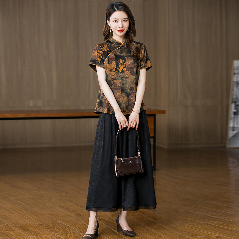 Hangzhou Grand-brand high-end incense cloud yarn suit woman with elegant atmosphere mulberry silk breathable not smoother and hot dresses