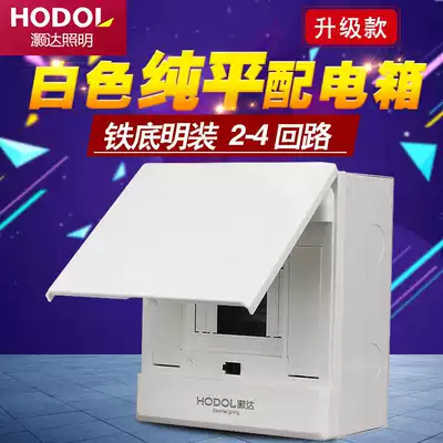Ming-equipped household strong electric box household distribution box 2-4 circuit air switch circuit breaker box metal concealed wiring
