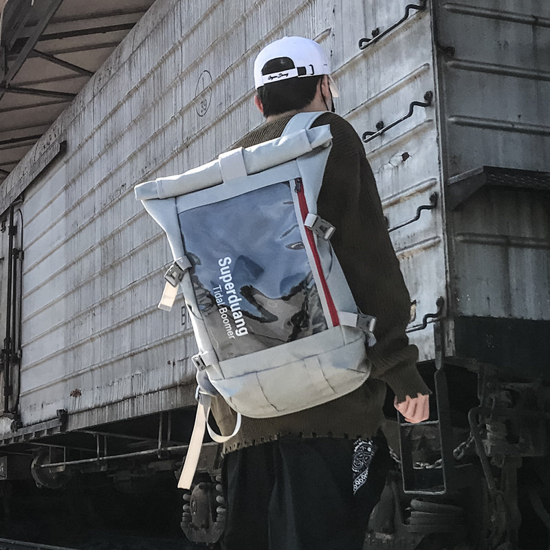 Japanese version of the old school bag tide brand backpack men's large-capacity fashion trend Korean version of the female computer bag travel backpack