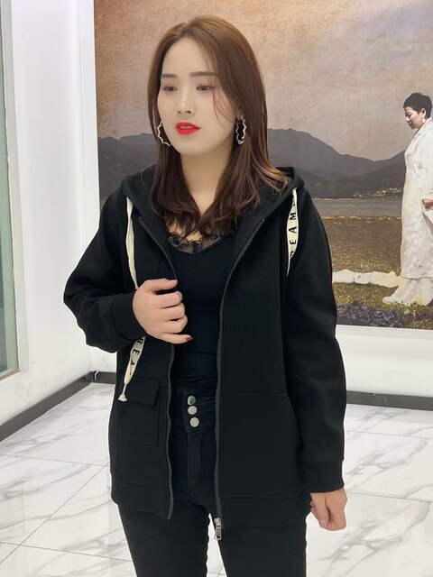 Ying Ming Qi Official Store Genuine 2020 Collection Plus-Size Fashion Casual Loose-Fit Slimming Elastic Jacket