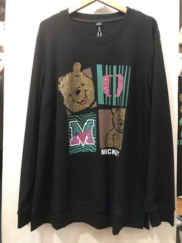 Yuxiu Tianpai Official Store Genuine Product Model 018, Plus Size, Fashionable Casual Loose Fit, Slimming and Flattering Elastic T-Shirt for Layering