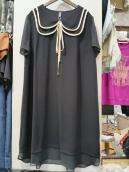 Yuxiu Tianpai Counter Genuine 92 Styles Plus Fat, Fashionable, Casual, Loose, Flesh-Covering, Slimming Look Doll Collar Dress