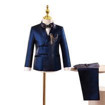 Childrens suit suit little boy host dress new Chinese suit boy flower girl birthday piano performance suit