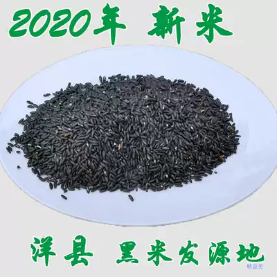Yangxian black rice Shaanxi Hanzhong farmers produce their own natural pollution-free grains, black glutinous rice, blood rice, buy 5 bags