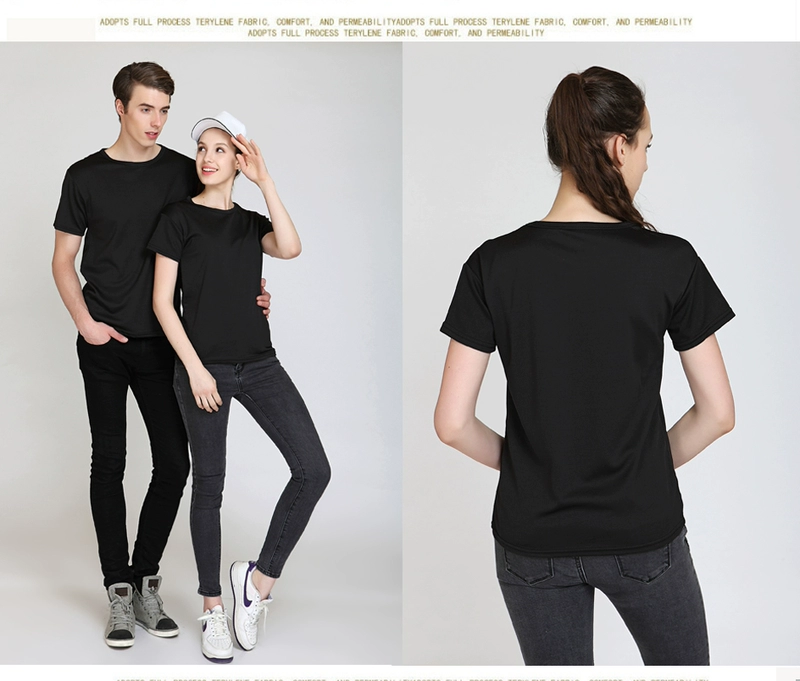 Tùy chỉnh vòng cổ khô nhanh quần áo t-shirt tùy chỉnh văn hóa công ty áo sơ mi làm việc quần áo quảng cáo áo sơ mi in diy ngắn tay đồng phục đội