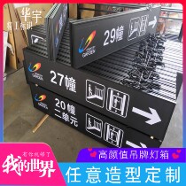 Shopping mall tag light box sign guide sign double-sided hollow underground garage parking lot hospital luminous billboard