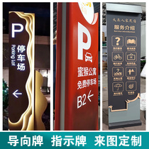 Spiritual fortress vertical guide sign parking lot sign guide sign luminous billboard community landscape sign