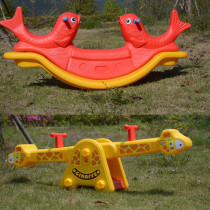 Kindergarten large number of plastic Trojans children double trio sandi teething rocker rocking horse thickened seesaw