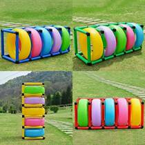 Kindergarten sensory toy roller ring drilling hole Childrens changeable roller ring Color multi-purpose roll plastic plastic tire shelf