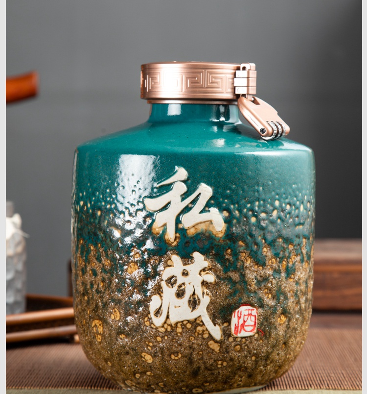 Jingdezhen ceramic jars ancient sealed jar mercifully bottle 5 jins of 10 jins to up mercifully wine jar furnishing articles