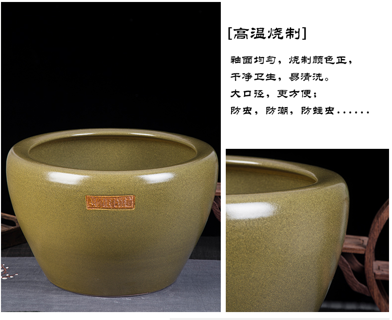 Jingdezhen ceramic tank household kitchen large cylinder barrel can of fish pickles pickled meat tank old courtyard