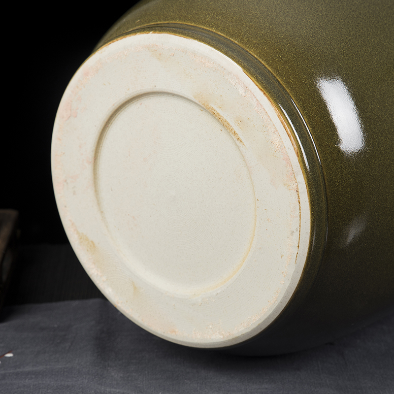 Jingdezhen ceramic barrel storage tank 20 jins 30 jins ricer box of household ceramics 50 kg moisture insect - resistant water jar with cover