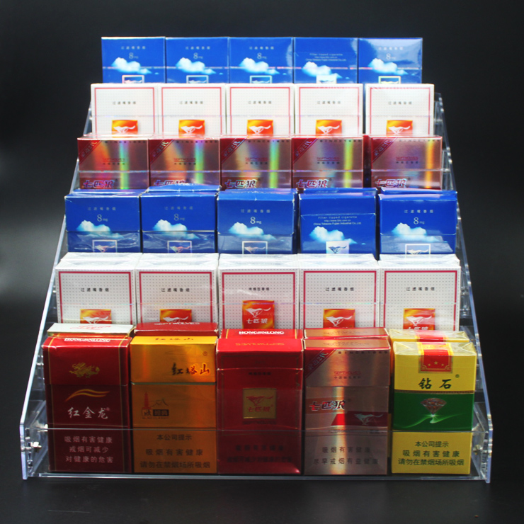 Multi-layer cigarette display rack Cigarette rack Convenience store cigarette counter counter desktop commodity display rack Small shelf