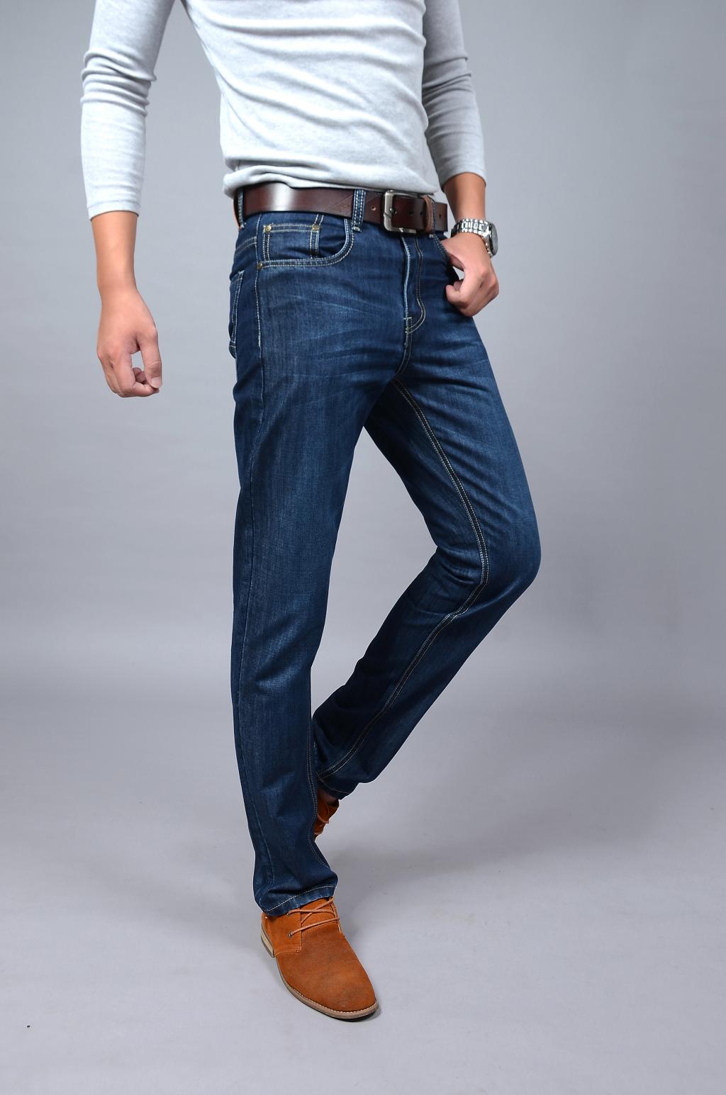 春季新款男士牛仔裤男商务宽松大码常规款直筒