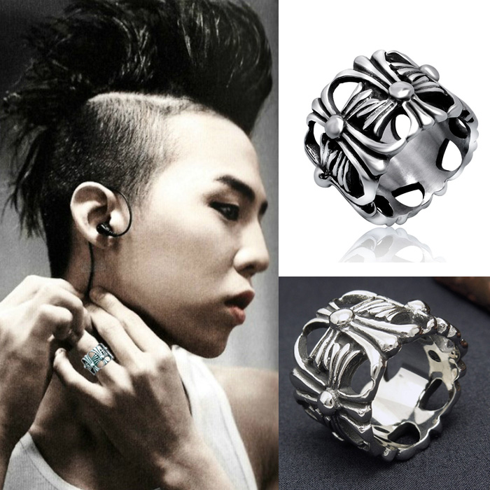 Bague homme ROCK PUNK en Acier au titane - Ref 3089603 Image 4