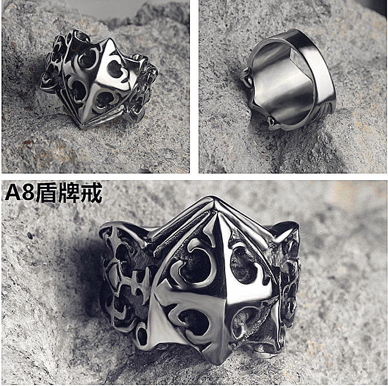 Bague homme ROCK PUNK en Acier au titane - Ref 3086479 Image 9