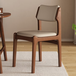 Scandinavian Antique Solid Wood Dining Chair For Home Backrest Chair Accessible Luxury Soft Bag New arrival Dining Table Hotel Restaurant Stool Chair