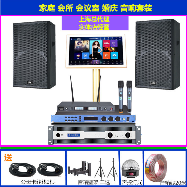 30-100 Squared Home Conference Room Wedding Celebration Bar Point Song Machine Suit Power Amplifier Speaker Microphone Suit