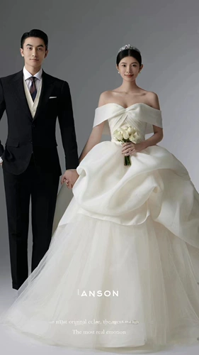 Ретро белое свадебное платье подходит для фотосессий для влюбленных, французский стиль