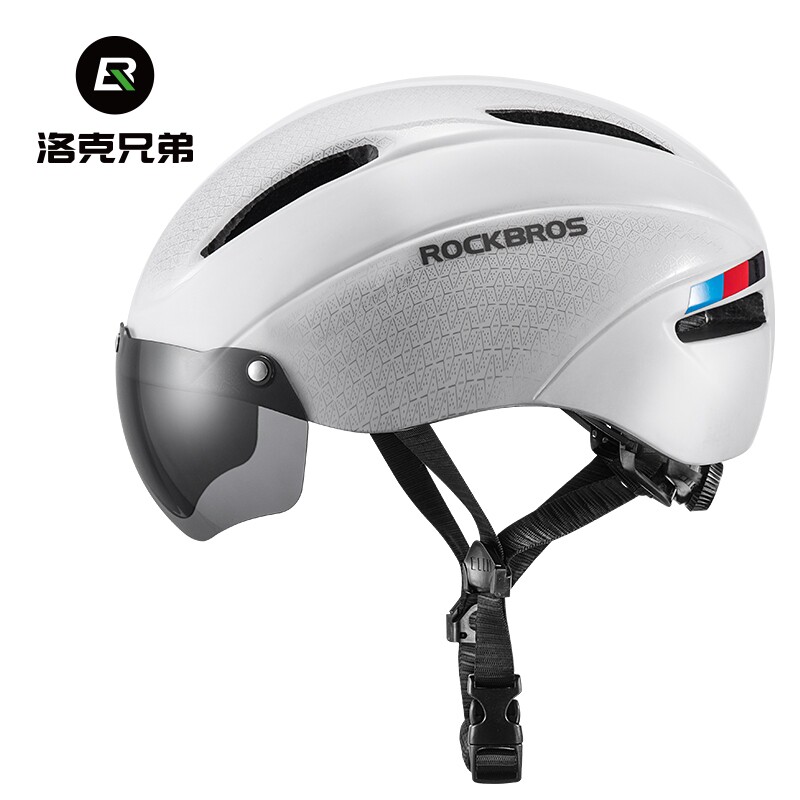 Rock Brothers Highway Electric Bicycle with windglasses cycling helmet for men and women safety hat bike equipment