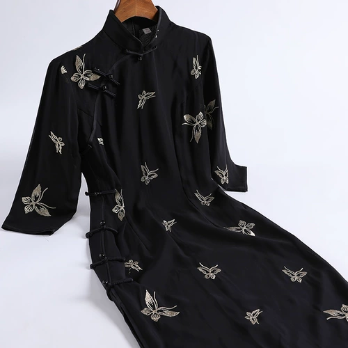 Ципао, демисезонное длинное платье, 2021 года, китайский стиль