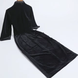 Демисезонное ретро элегантное черное бархатное ципао, 2021 года, китайский стиль