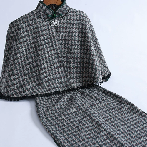 Ципао, демисезонное ретро винтажное платье, приталенный комплект, 2020 года, с рукавом