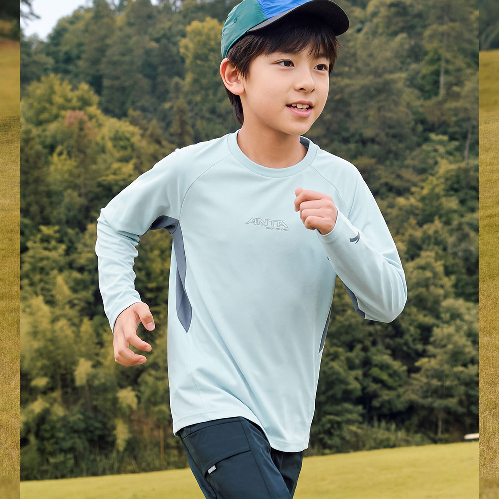 安踏儿童长袖T恤长T户外运动速干男童短袖2026春秋新款青少年童装 — 18
