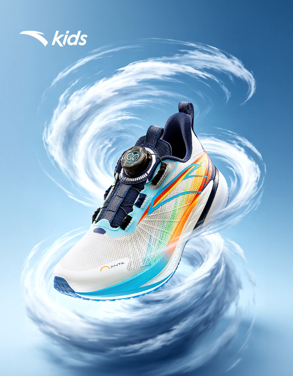 Anta Children's Wave 4 Running Shoes 2026 Summer New Breathable Professional Physical Test Running Shoes for Boys and Girls Youth Shoes — 2