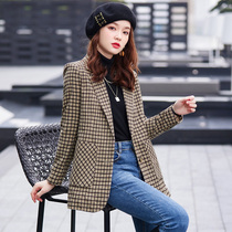 Plaid Little Suit Jacket Woman Spring Autumn